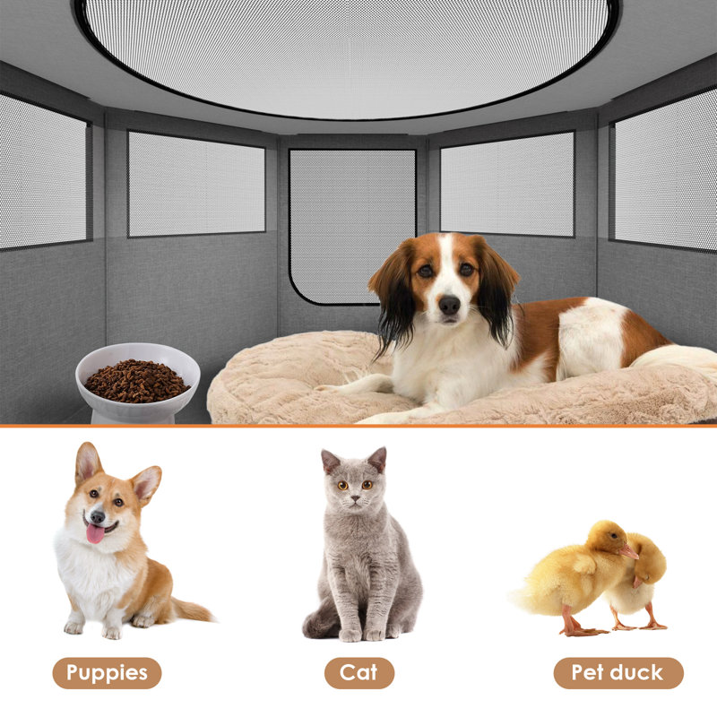 Octagon pet playpen top